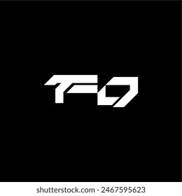 techno style FD bold futuristic concept modern monogram initial letter