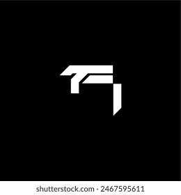 techno style FI bold futuristic concept modern monogram initial letter