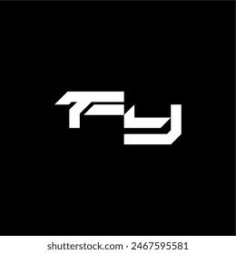 techno style FY bold futuristic concept modern monogram initial letter