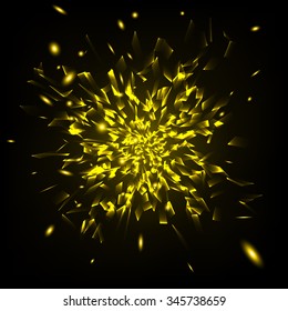 Techno style vector explosion. Abstract illustration