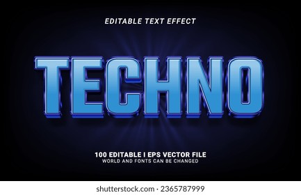 techno text effect graphic style