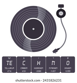 Techno turntable periodic table fun with science design