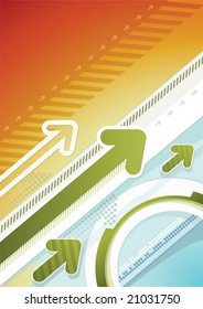 Tecno setas vetor urbanas fundo