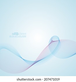Techno vector abstract background with soft lines.
