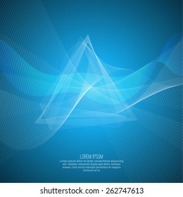 Techno vector abstract background with soft lines. Cyberspace.