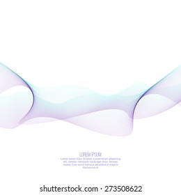 Techno vector abstract background with soft lines.  