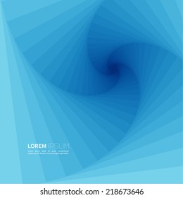 Techno vector abstract background with spiral and twist. 