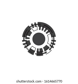 Techno Vector Circle Abstract Background
