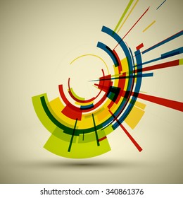 Techno Vector Circle Abstract Background
