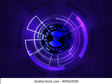 Techno Vector Circle Abstract Background