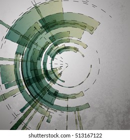 Techno Vector Circle Abstract Background