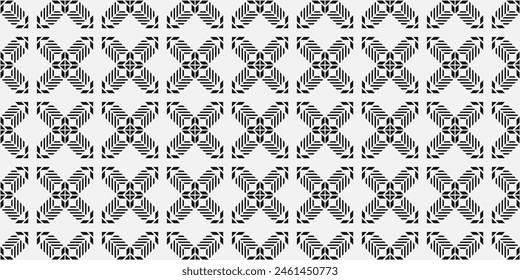 Techno vector crosses, seamless pattern