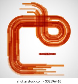 Techno Vector Curves Tapes Abstract Background