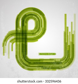 Techno Vector Curves Tapes Abstract Background