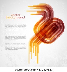 Techno Vector Curves Tapes Abstract Background