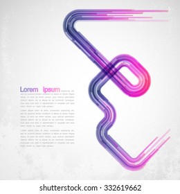 Techno Vector Curves Tapes Abstract Background