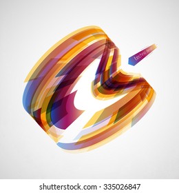 Techno Vector Curves Tapes Abstract Background