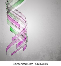 Techno Vector Curves Tapes Abstract Background