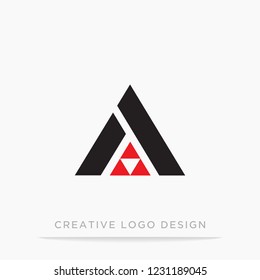 Techno vector graphic alphabet symbol. Letter A logo design template.