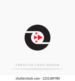 Techno vector graphic alphabet symbol. Letter O logo design template.