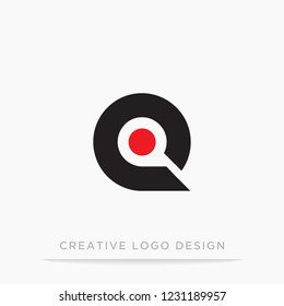Techno vector graphic alphabet symbol. Letter Q logo design template.
