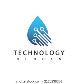 Techno Water Logo Design Template