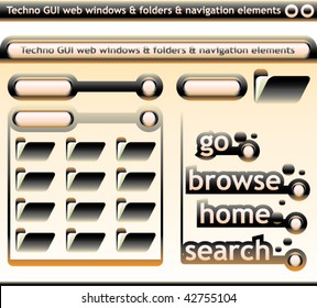 techno windows and navigation BLACK