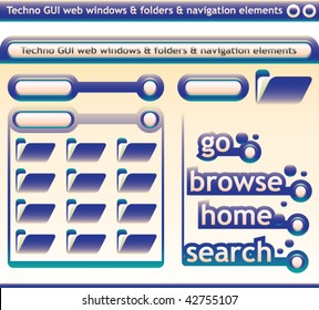 techno windows and navigation BLUE