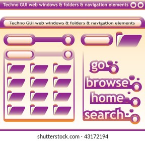 techno windows and navigation VIOLET