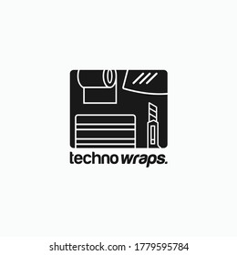 techno wrap tools logo vector