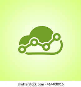 Technocloud - vector logo concept illustration. cloud icon vector