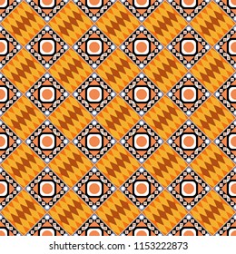 Technologic fabric tile card cover print badge. Background, texture with pop art effect. Geometric design template with black, yellow and magenta elements. Vector seamless pattern.
