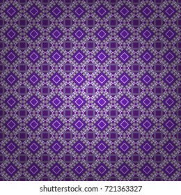 Technologic fabric tile card cover print badge. Geometric design template with white, neutral and violet elements. Vector seamless pattern. Background, texture with pop art effect.