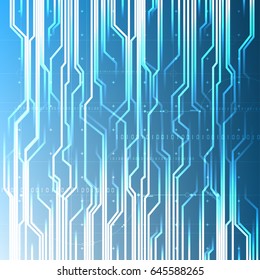 Technological abstract digital light modern circuit background vector design