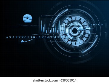 Technological abstract grid business interface background vector design