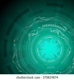 technological abstract image, circle and rotation, vector illustration