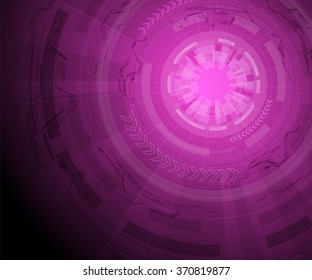 technological abstract image, circle and rotation, vector illustration