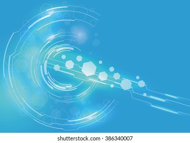 technological abstract image, vector illustration