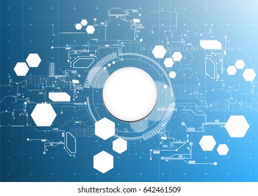 Technological abstract modern light digital element board background template vector design