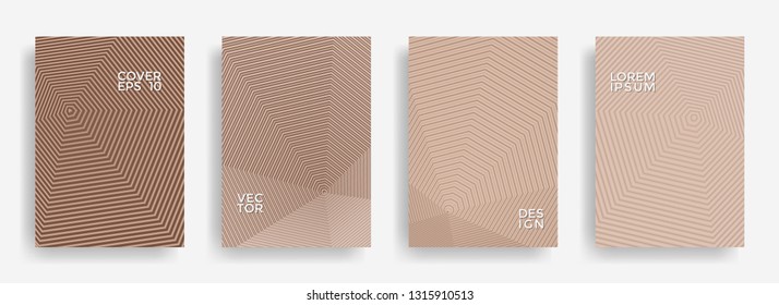 Technological annual report design vector collection. Halftone grid texture cover page layout templates set. Report covers graphic design, business brochure pages corporate templates.