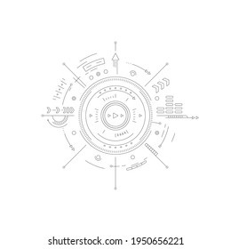 technological background. abstract futuristic background. technological interface