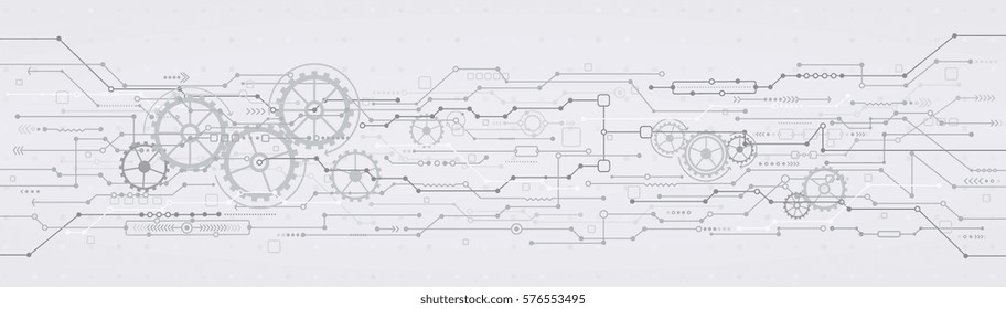 Technological background with gear wheels. Concept engineering technologies.