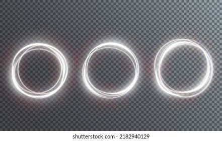 Technological background. Light glass white frames square, oval, rectangle, circle. HUD PNG. Collection of futuristic hud light white frame.