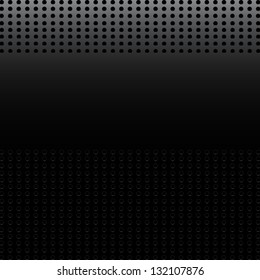Technological background perforated metal surface  with vents. For internet sites, web user interfaces and applications. Vector Pattern