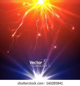 Technological background with the radiance for business presentation