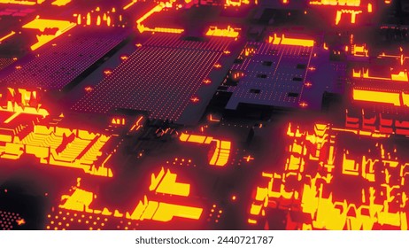 The technological basis of an abstract computer board can be used to describe technological processes, science, and education. Information engineering component. Can be used as digital dynamic wallpap