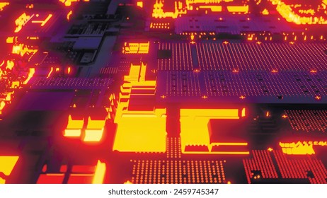 The technological basis of an abstract computer board can be used to describe technological processes, science, and education. Information engineering component. Can be used as digital dynamic wallpap