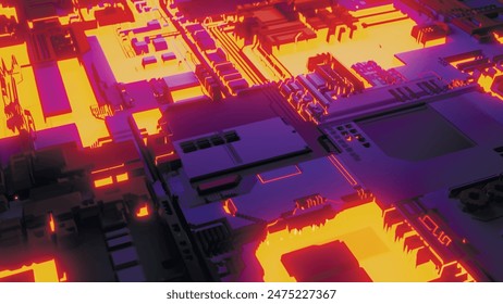 The technological basis of an abstract computer board can be used to describe technological processes, science, and education. Information engineering component. Can be used as digital dynamic wallpap