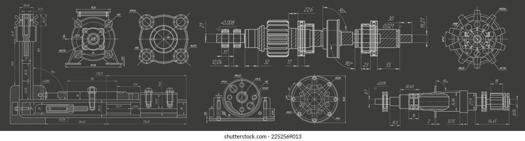 Fondo negro tecnológico.Banner técnico.Ilustración vectorial.