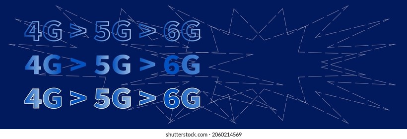 Banner azul tecnológico. Tecnología de transmisión de datos 4G 5G 6G. Comunicación global intercontinental. Conexión inalámbrica e Internet. Comunicación móvil y telecomunicaciones. Concepto de negocio. Espacio de copia